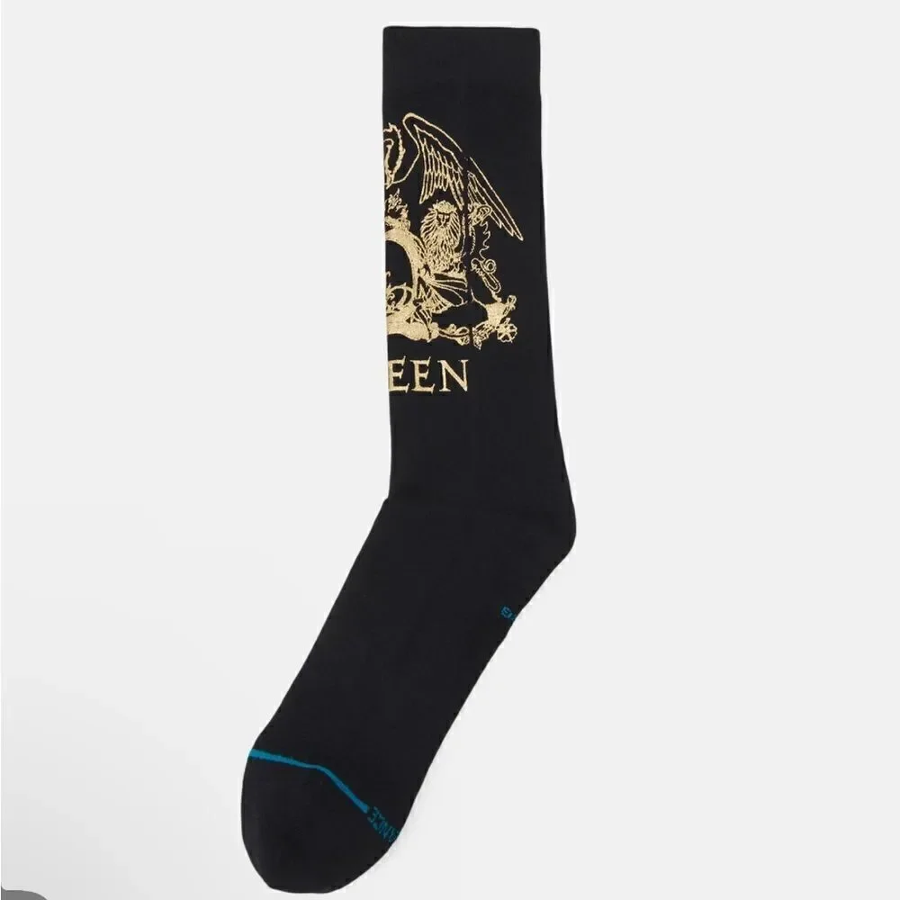 NWOT New Stance x Queen Collab Golden Crew Socks Large Unisex Band Music Freddy